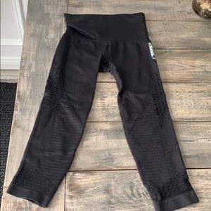 Gym shark crop workout pants black XS
